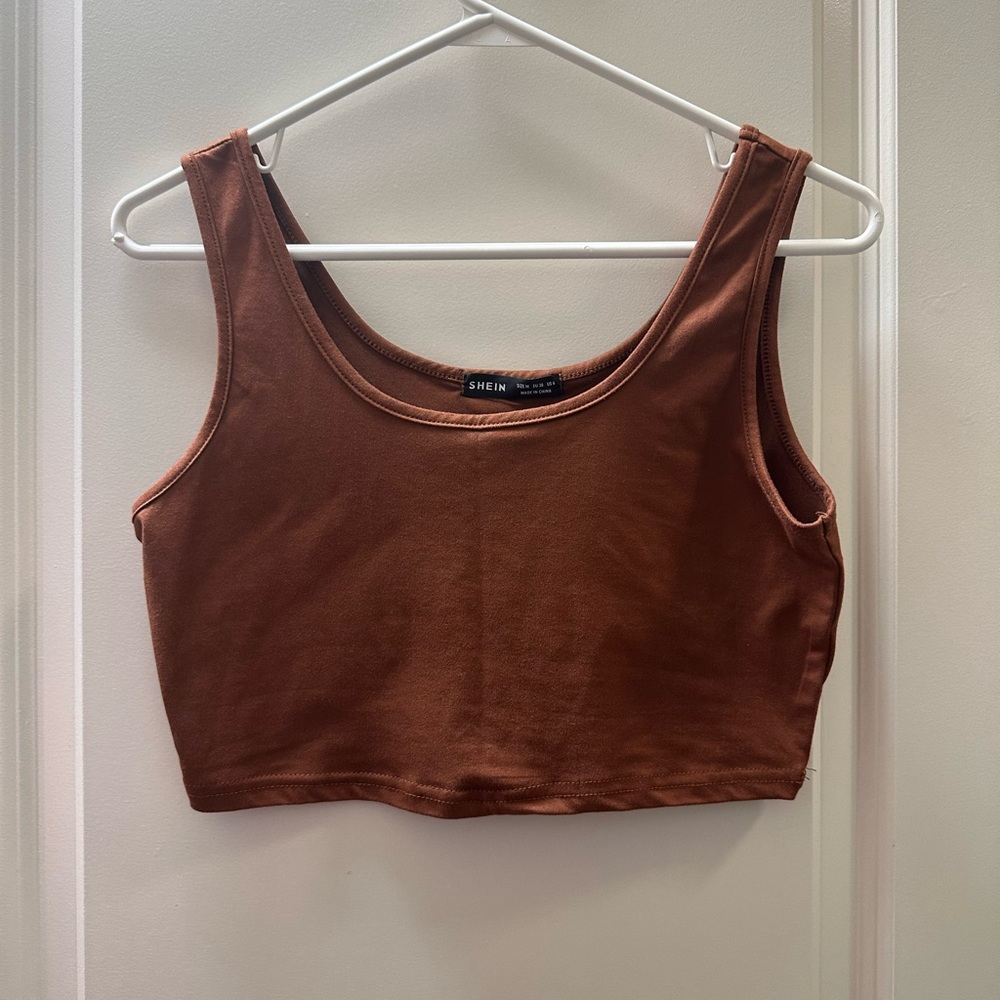 SHEIN brown/ red crop top size: M